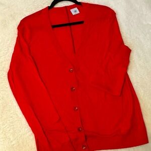 CAbi Light sweater with a cardigan look